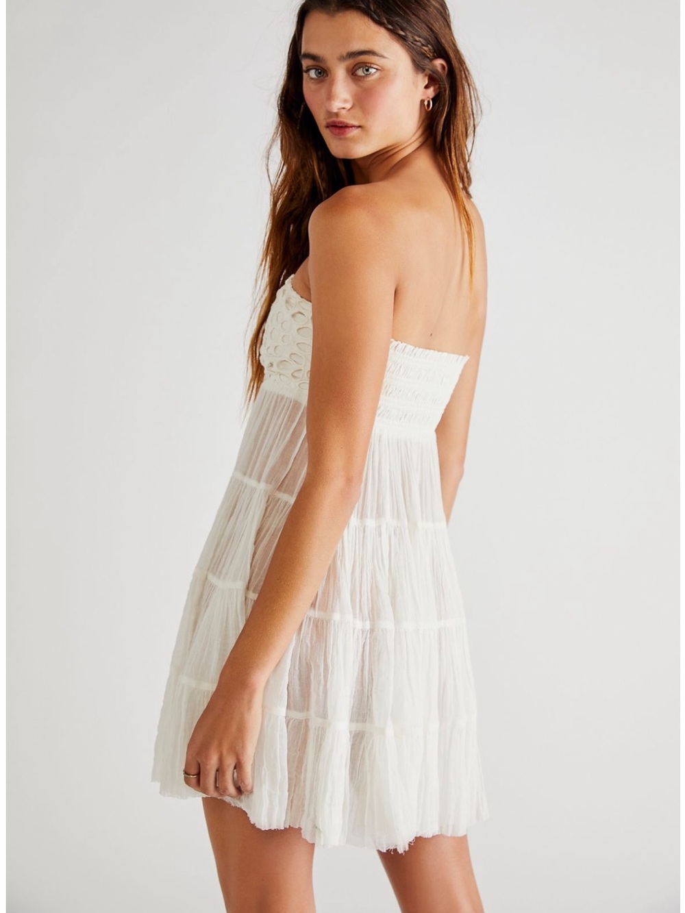Free People ONE white Linna Tube Top Sz small